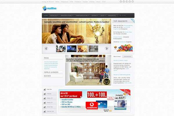 Webseite Maillive Vermittlungen