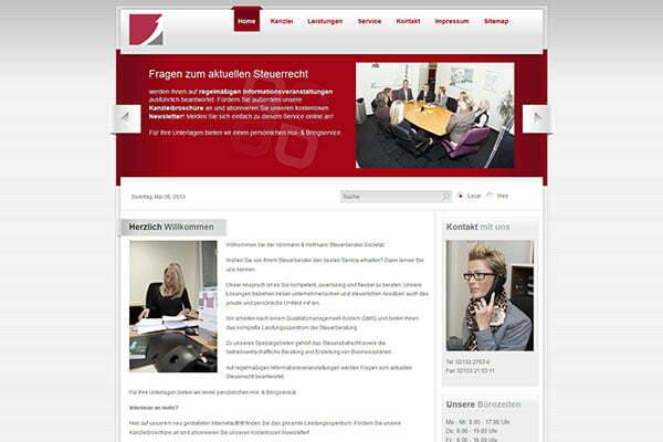 Webseite der Steuerberatung
